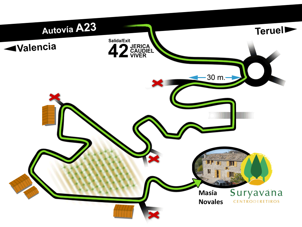 Mapa para llegar a Suryavana