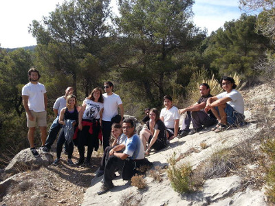 en el campo